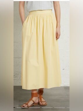 Bellepiece Paris flared crisp cotton midi skirt - Nude – CLAUDE Small